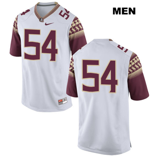 Men's NCAA Nike Florida State Seminoles #54 Alec Eberle College No Name White Stitched Authentic Football Jersey CAI4169UQ